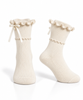 Thin Cotton Socks with Pearl Detail