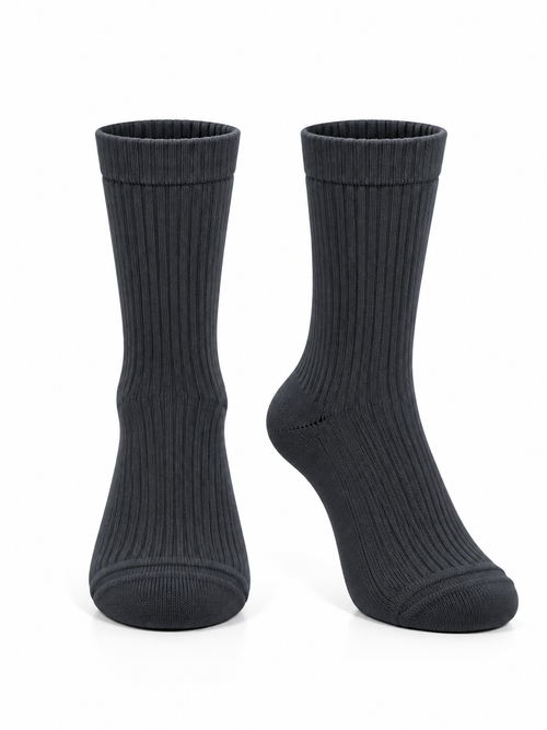 100% Cotton Ribbed Socks