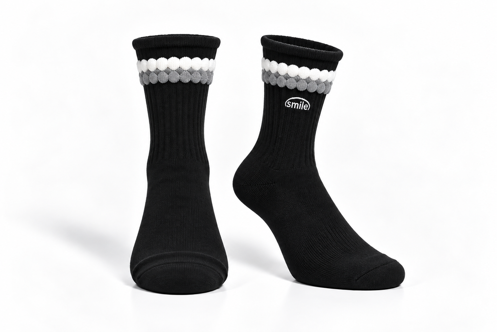 Thin Cotton Socks with Decorative Trim