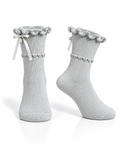 Thin Cotton Socks with Pearl Detail