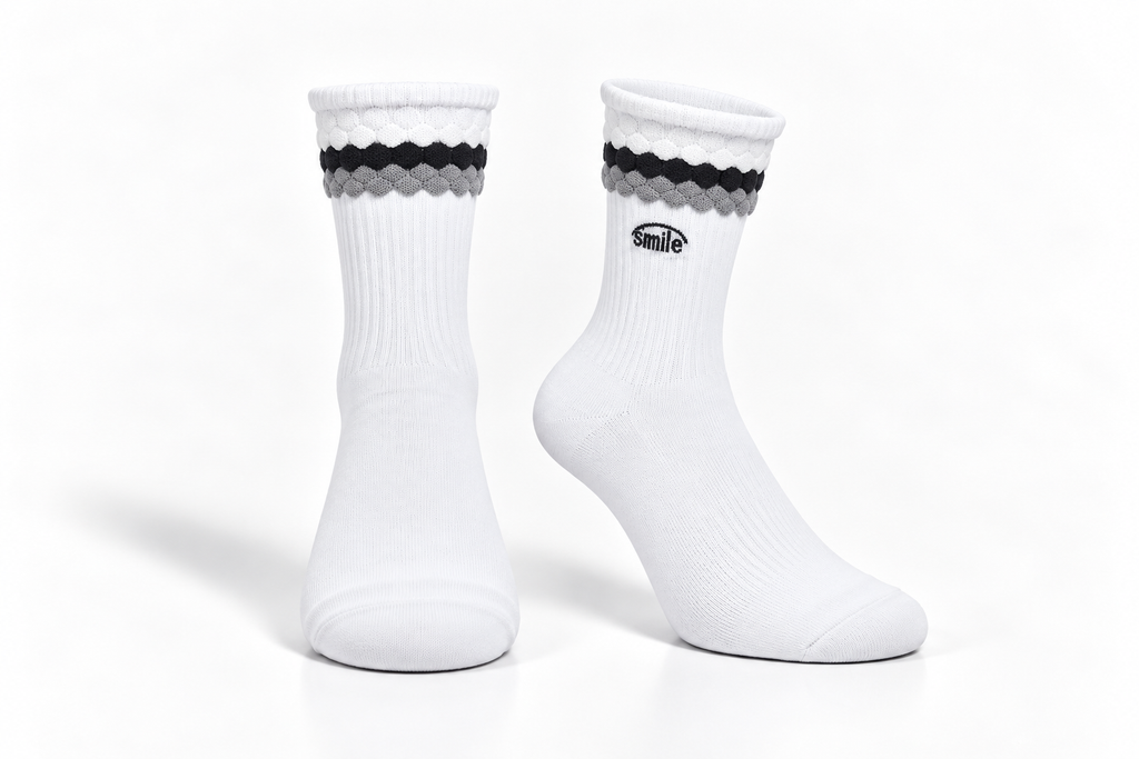 Thin Cotton Socks with Decorative Trim