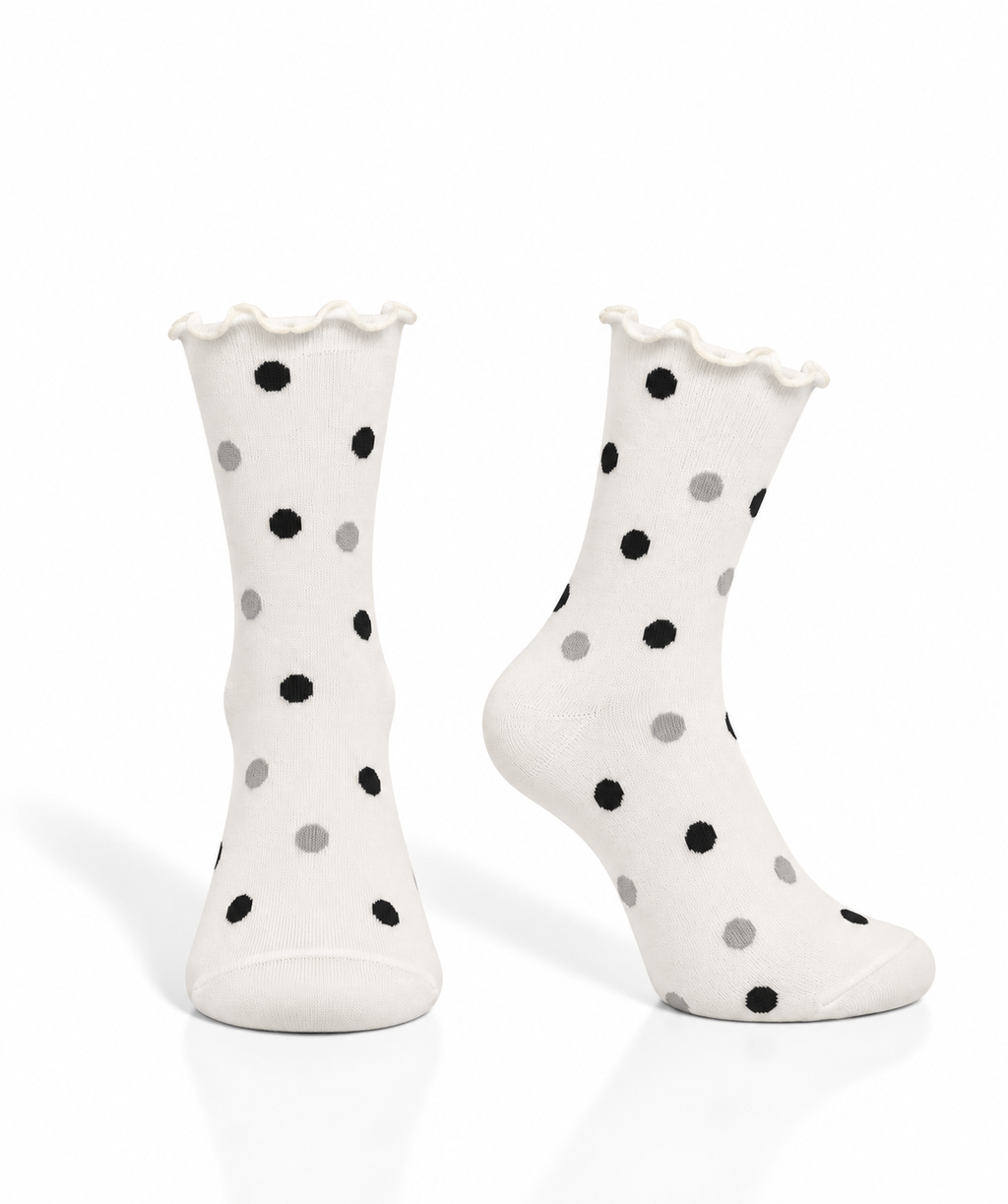 Ultra-Light 100% Cotton Polka Dot Socks