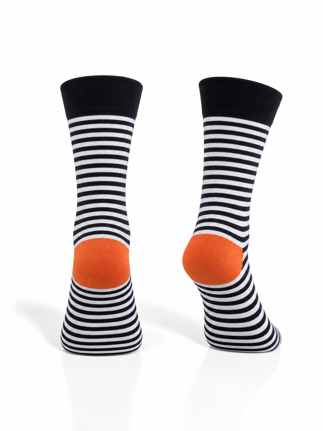 White & Navy Striped socks