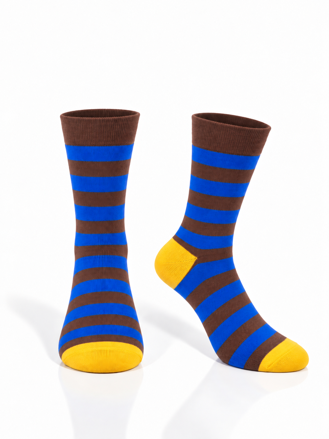Blue & Brown Stripe Socks