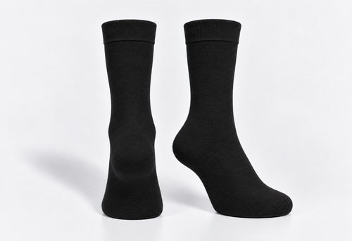 Classic Black Antibacterial Modal & Silk Socks