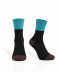 Striped Cotton Socks – Turquoise, Navy & Brown