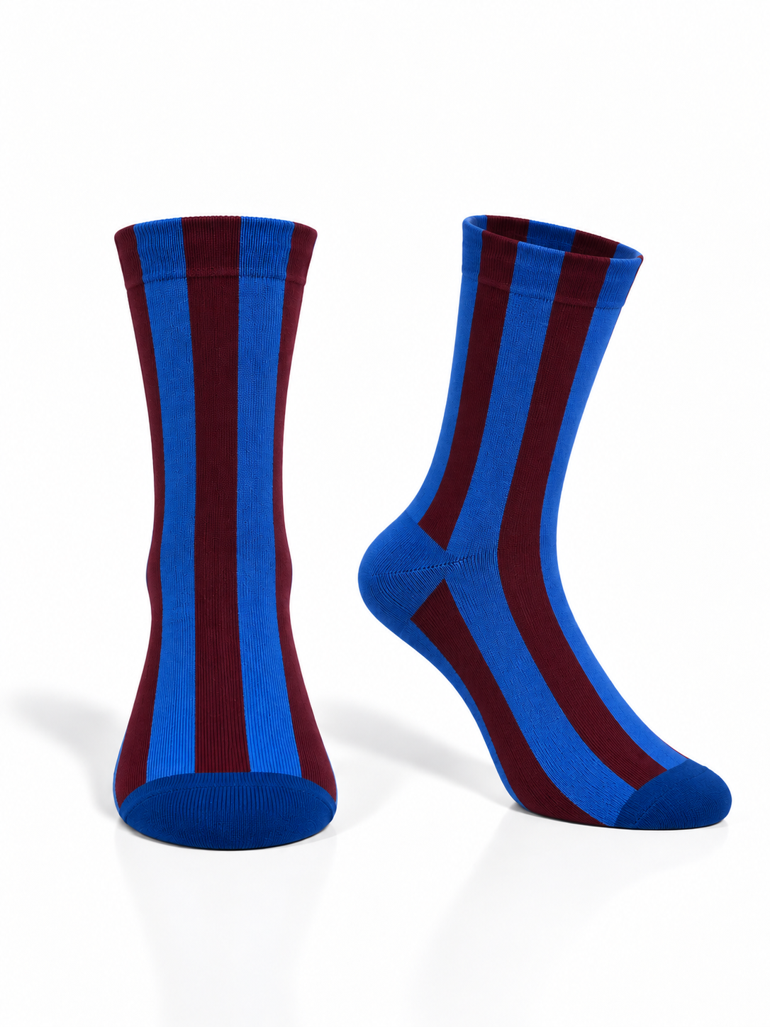 Purple & Brown Striped Cotton Socks