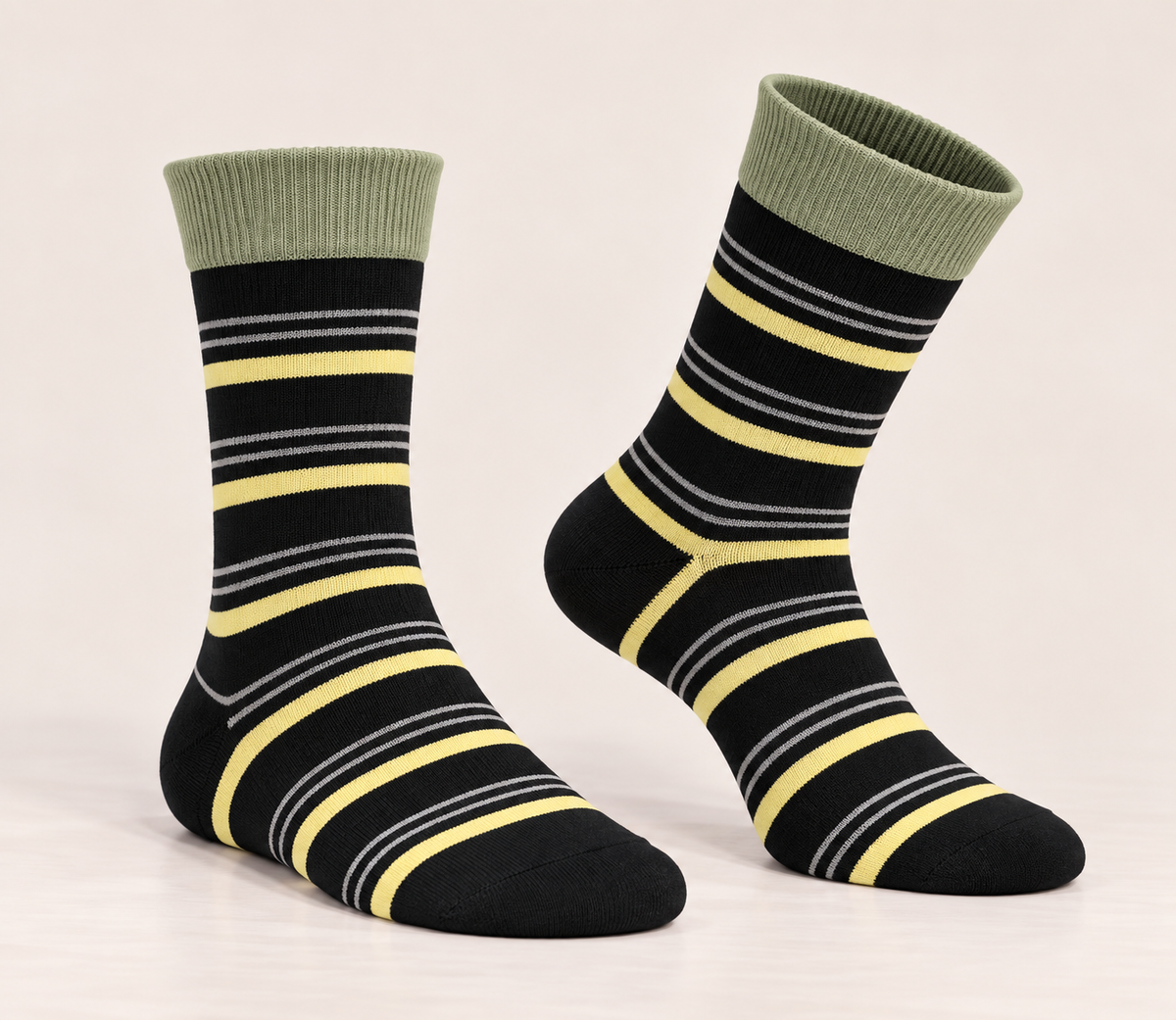 Thin 100% Cotton Striped Socks