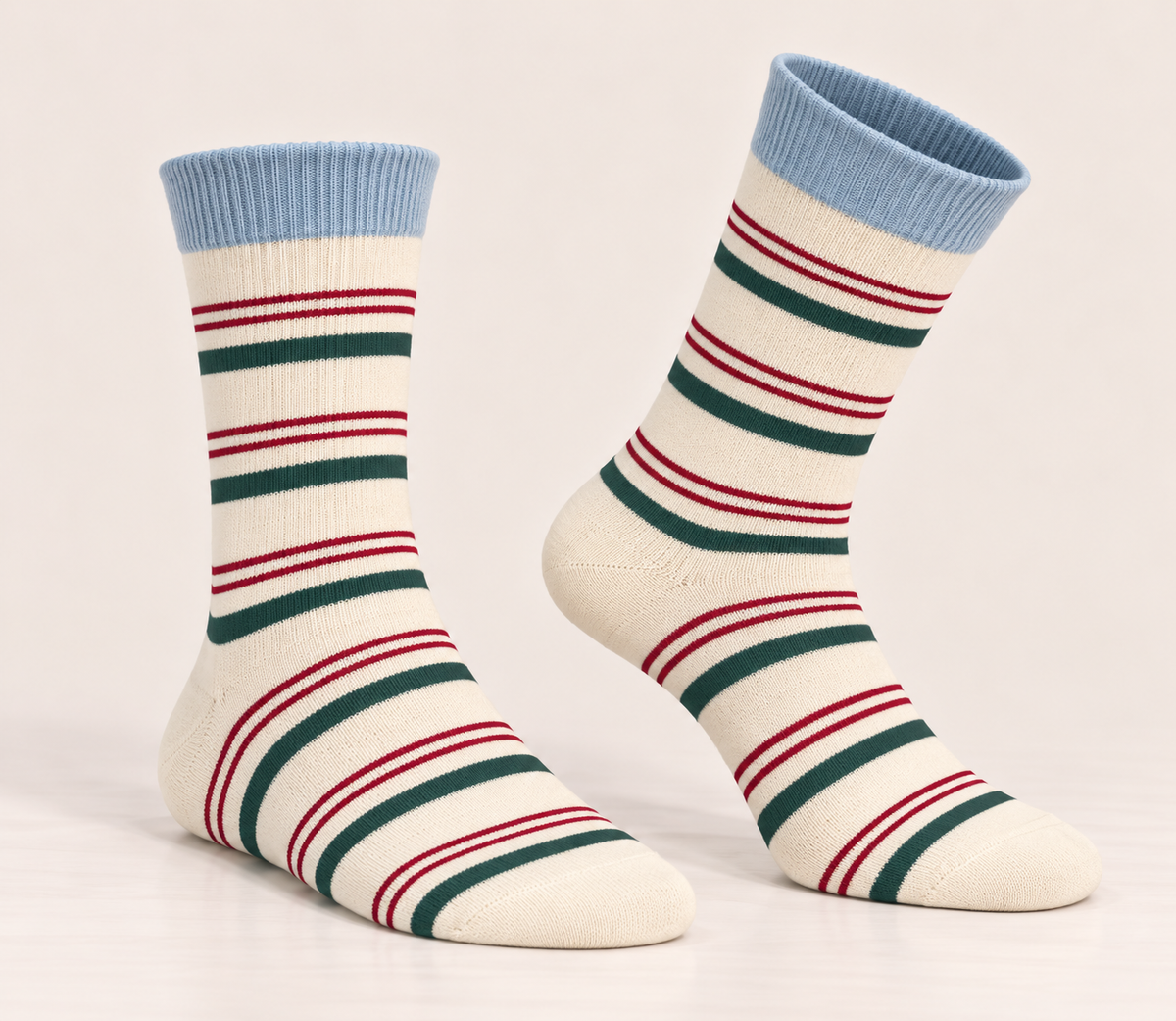 Thin 100% Cotton Striped Socks