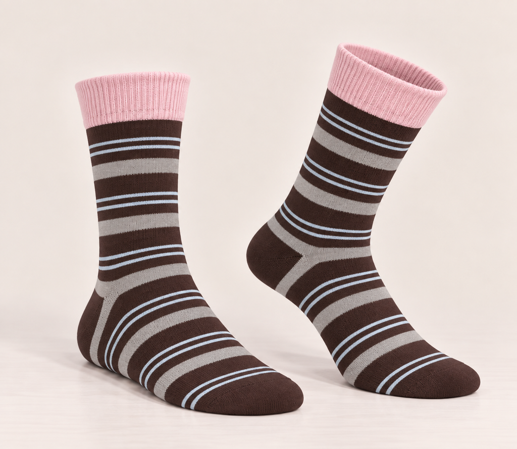 Thin 100% Cotton Striped Socks