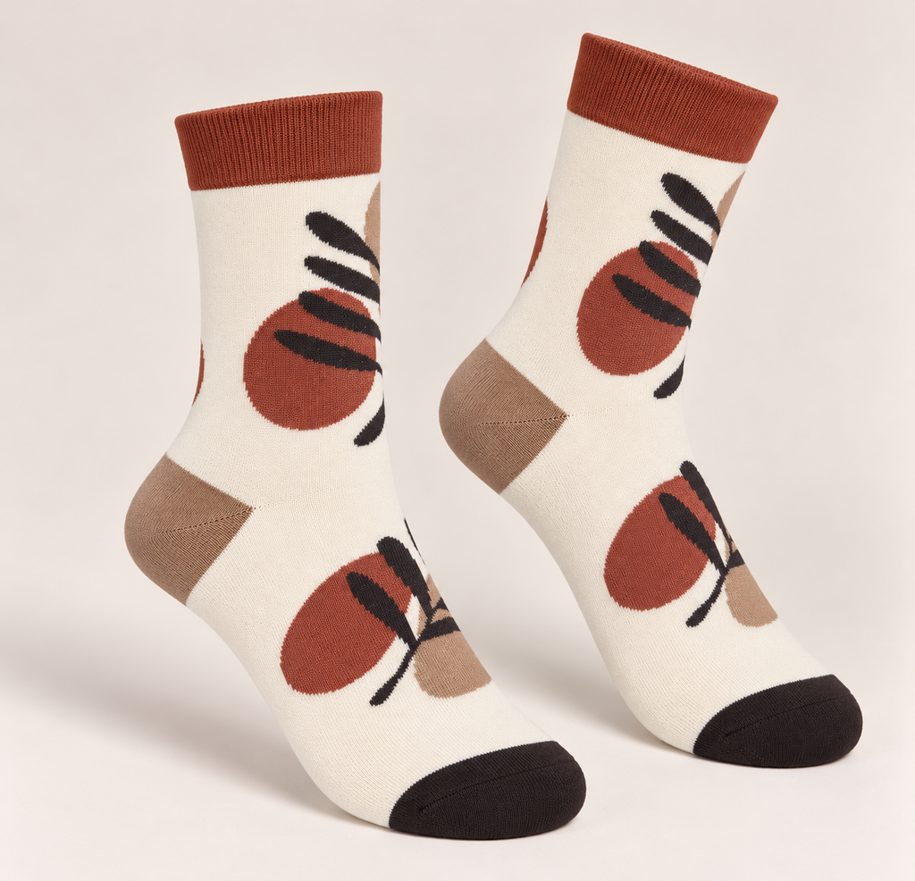Women's Abstract Print Cotton Socks
