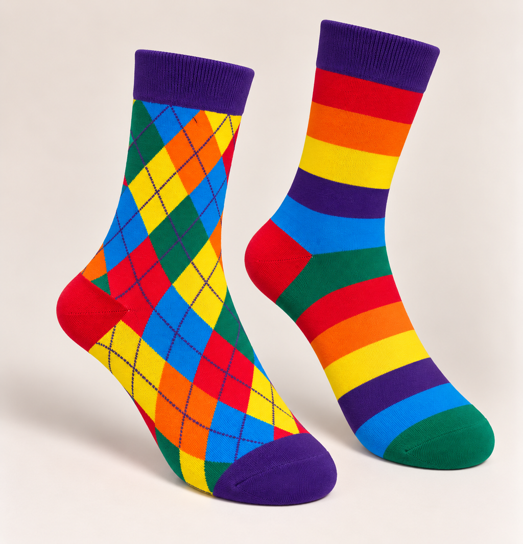 Women's and kids colorful Argyle & Striped Cotton Socks