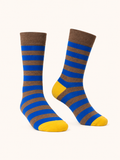 Blue & Brown Stripe Socks