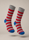 Red & Grey Striped