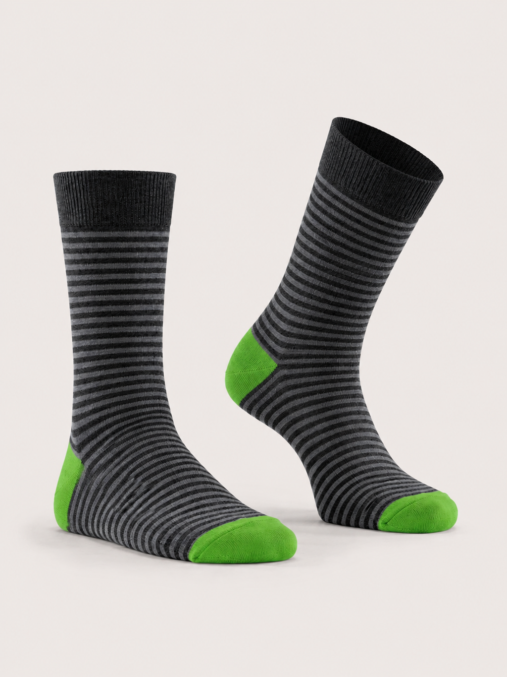 Dark Gray & Light Gray Striped Socks