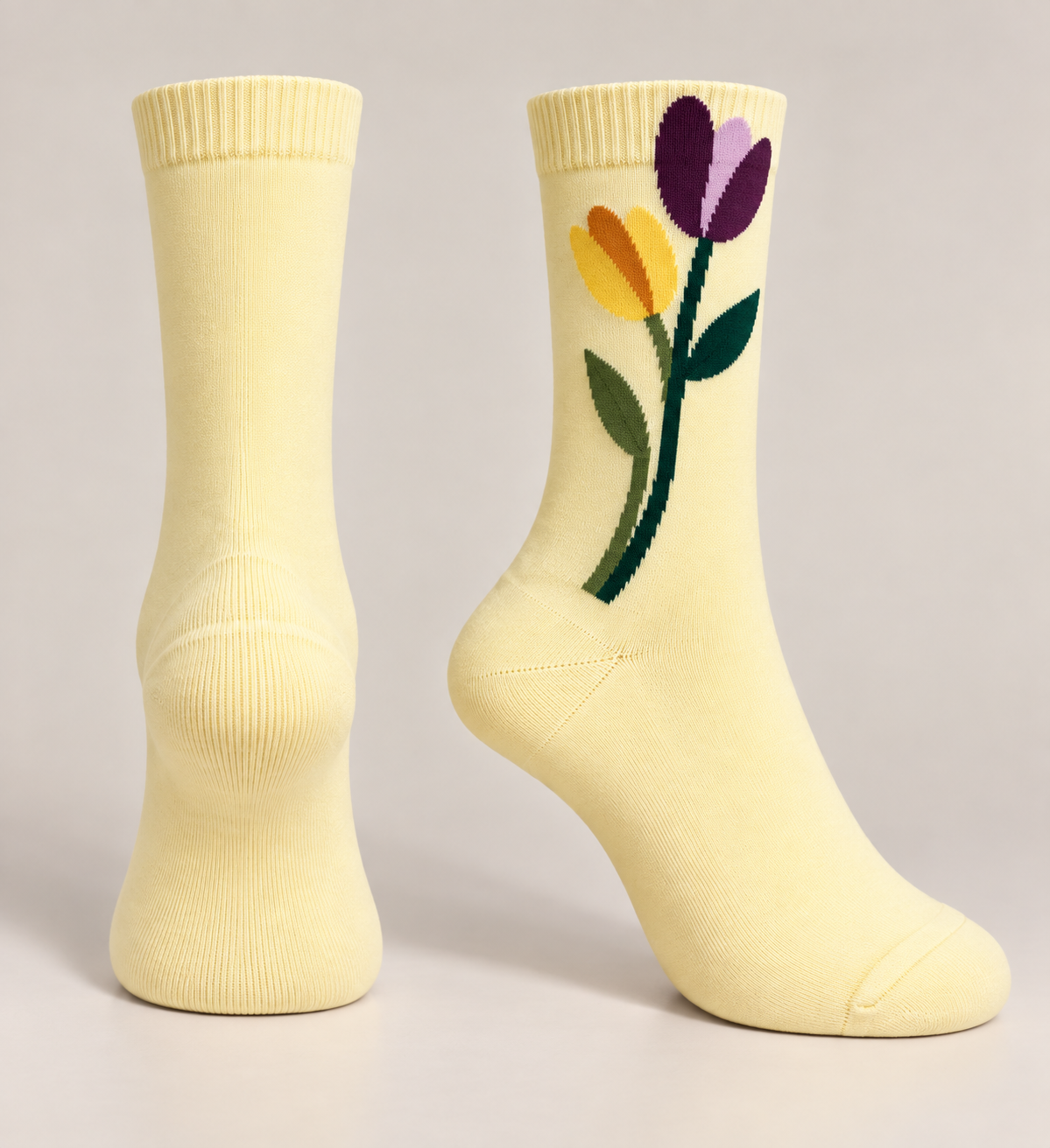 Yellow Floral Socks