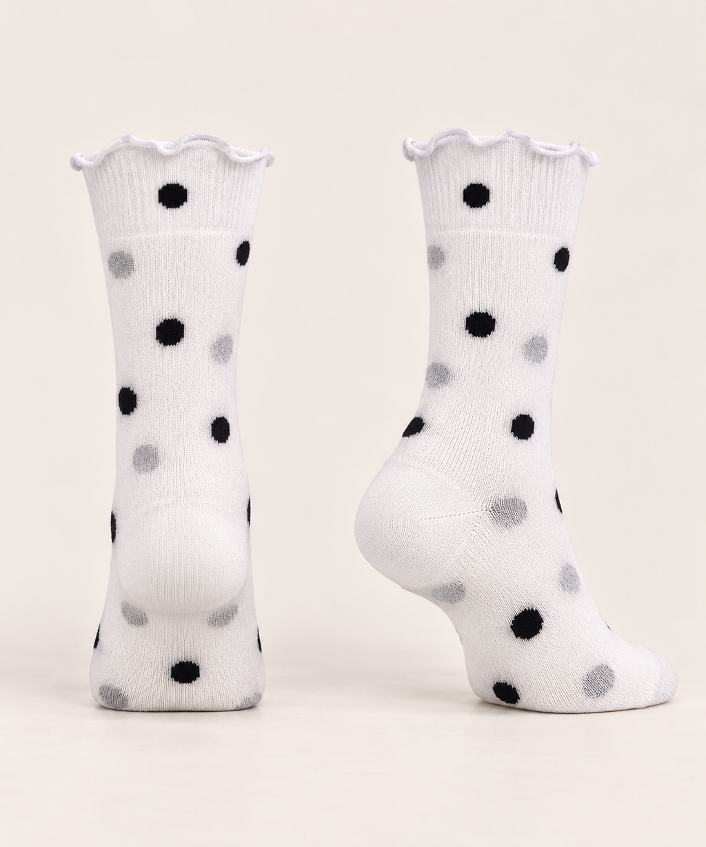 Ultra-Light 100% Cotton Polka Dot Socks