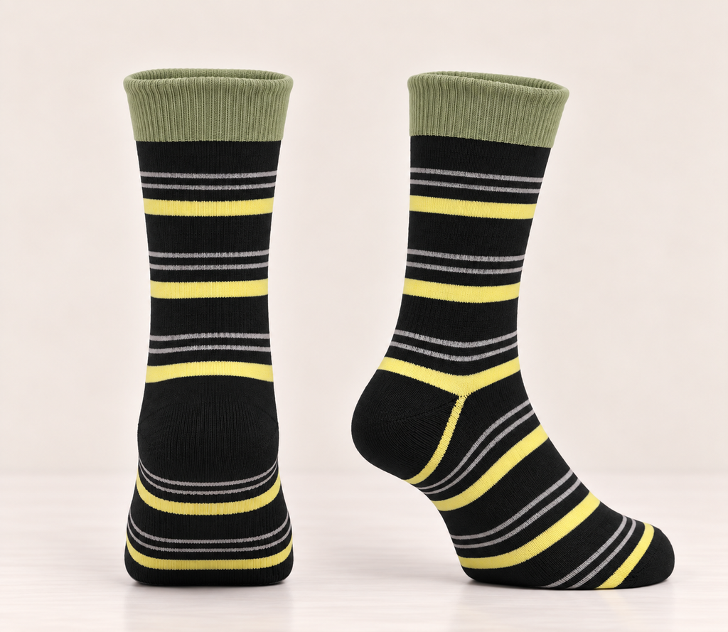 Thin 100% Cotton Striped Socks