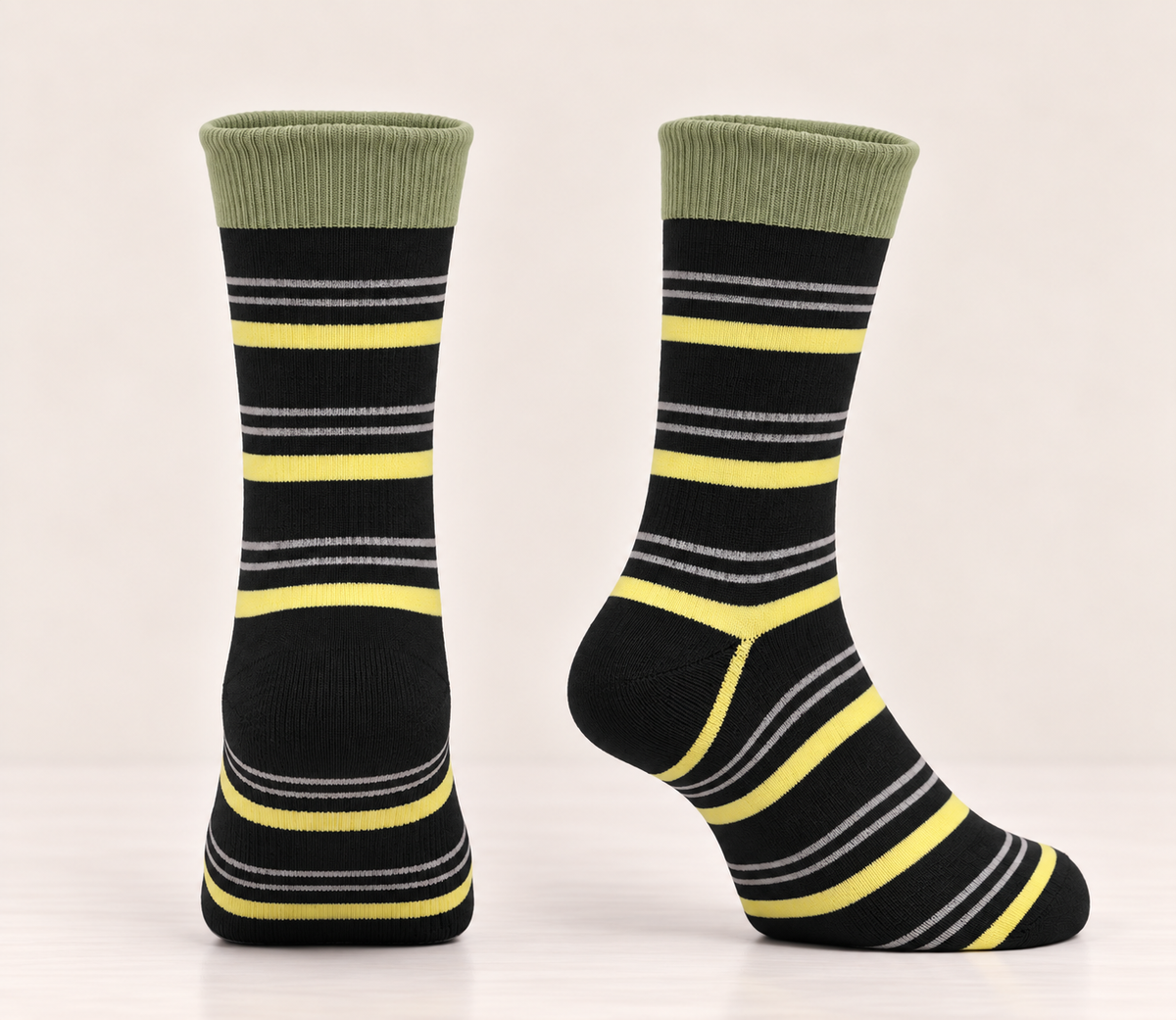 Thin 100% Cotton Striped Socks