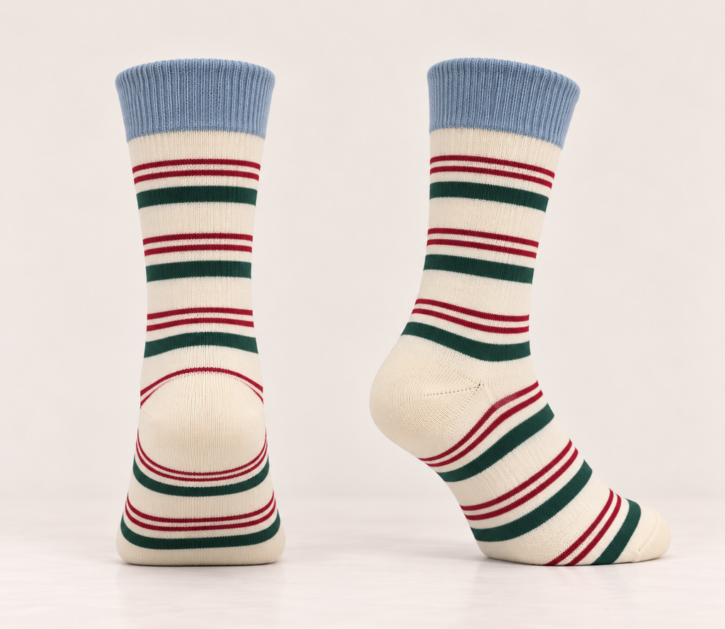 Thin 100% Cotton Striped Socks