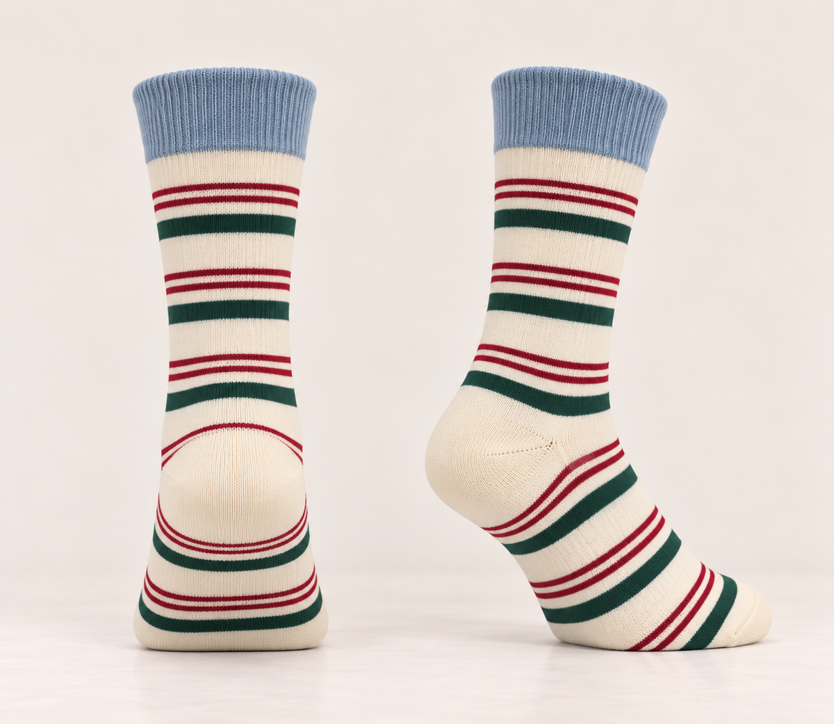 Thin 100% Cotton Striped Socks