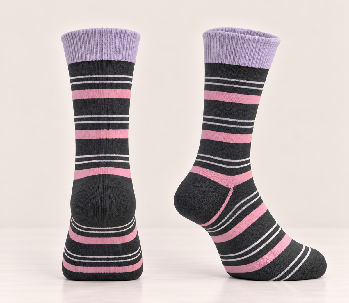 Thin cotton socks with a classic striped design