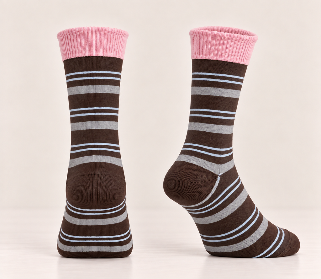 Thin 100% Cotton Striped Socks