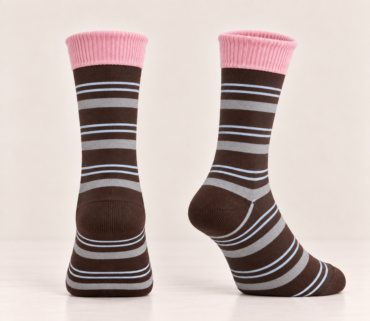Thin 100% Cotton Striped Socks