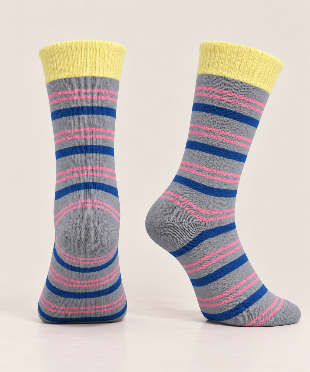 Thin 100% Cotton Striped Socks