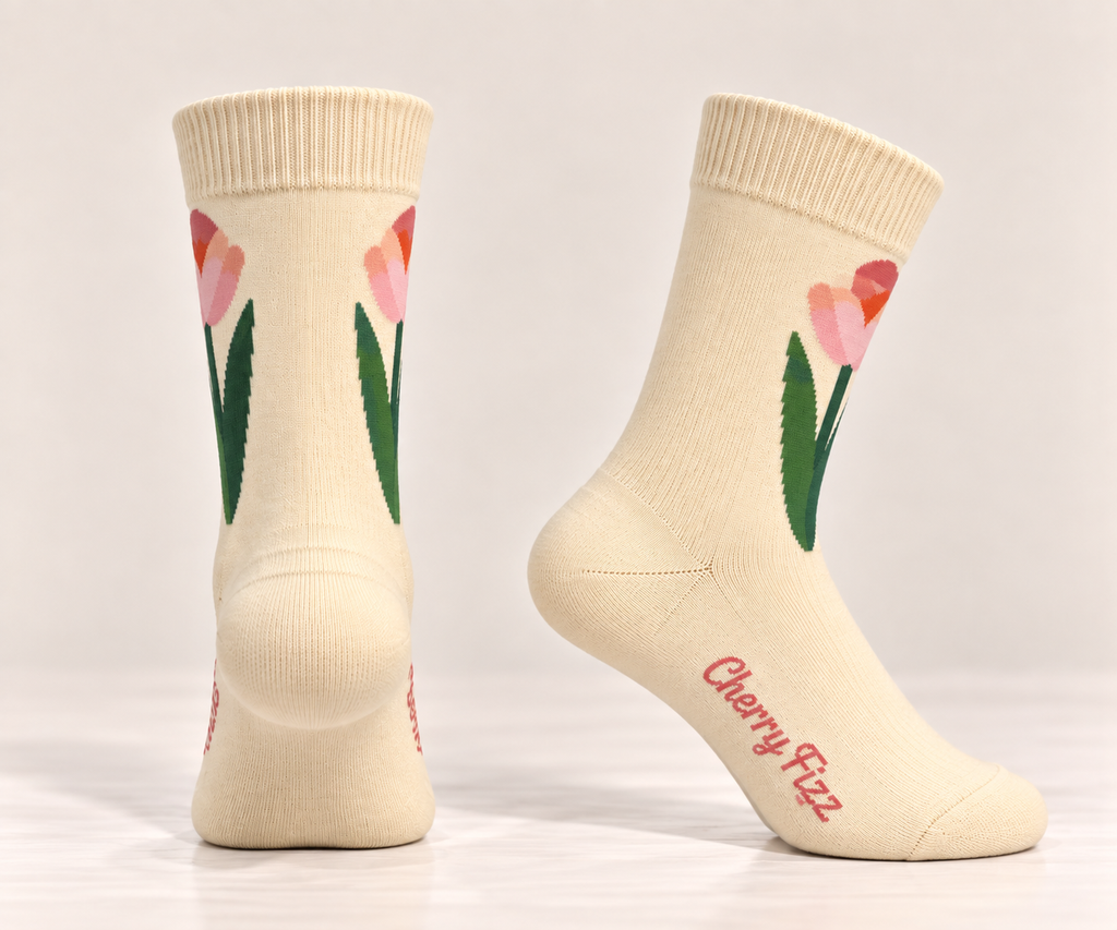 Kids’ Floral Cotton Socks