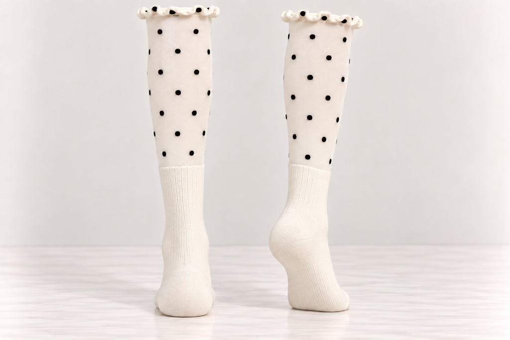Ultra-Thin Cotton Knee-High Socks