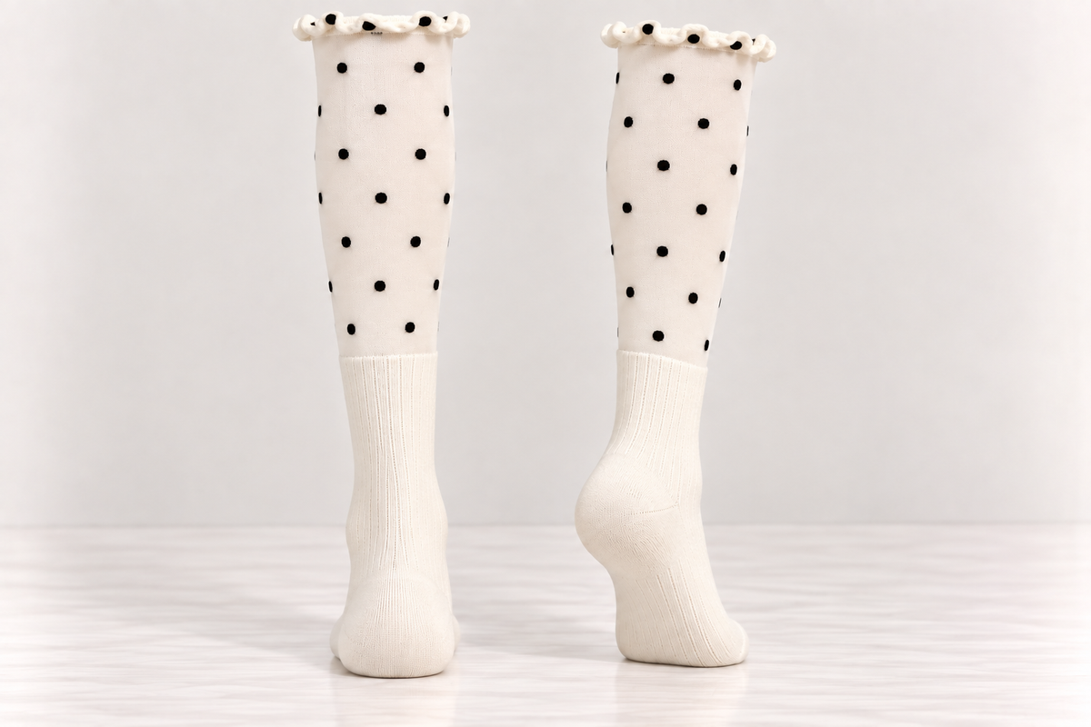 Ultra-Thin Cotton Knee-High Socks