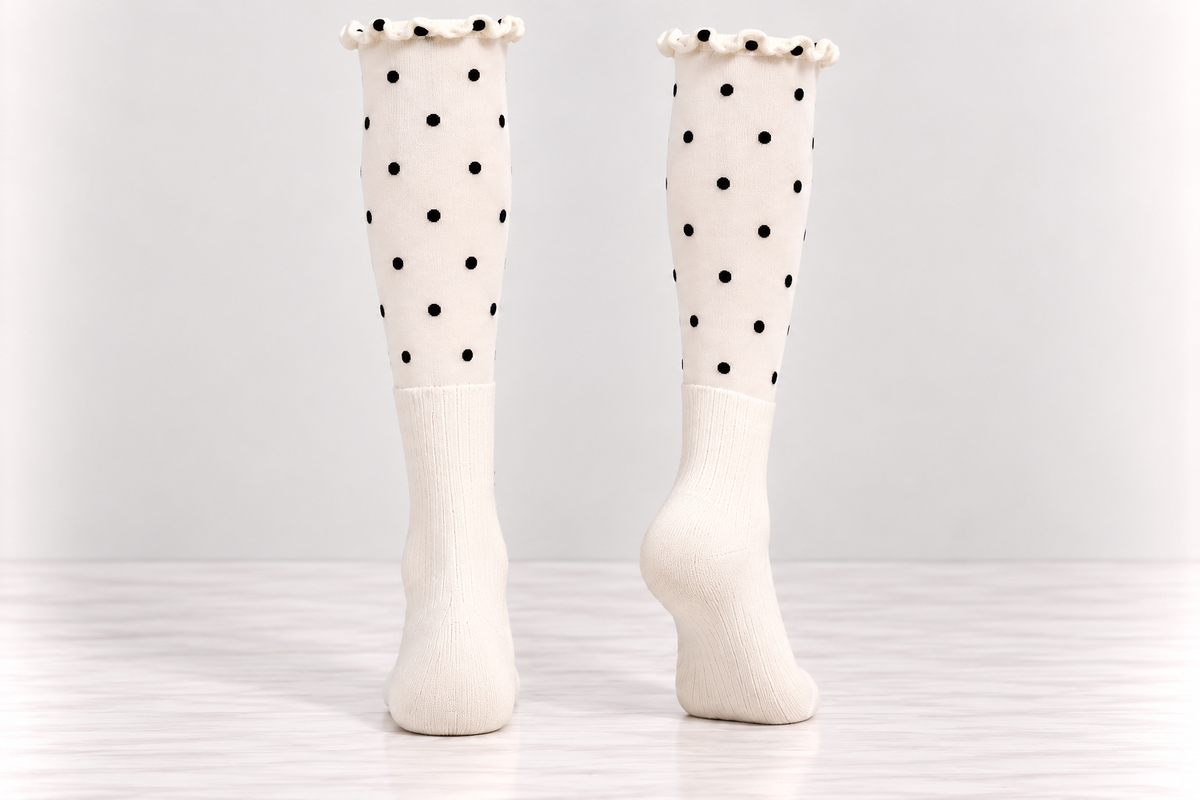 Ultra-Thin Cotton Knee-High Socks