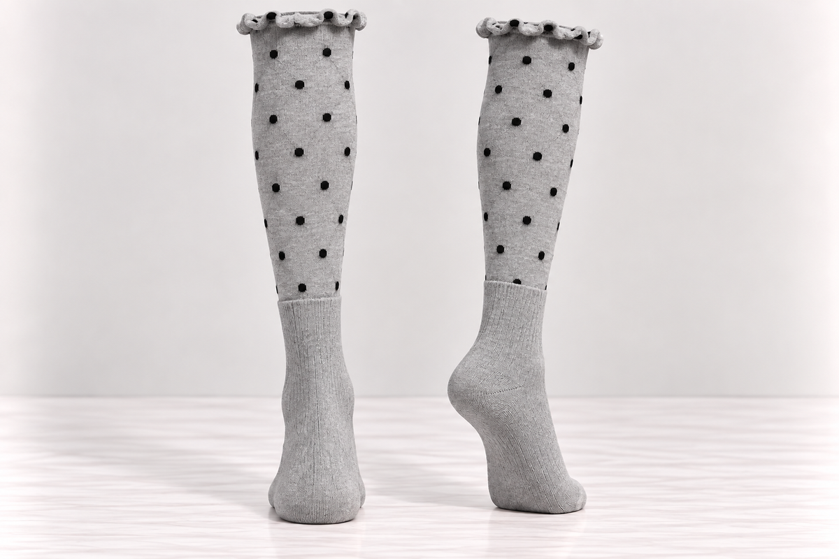 Ultra-Thin Cotton Knee-High Socks