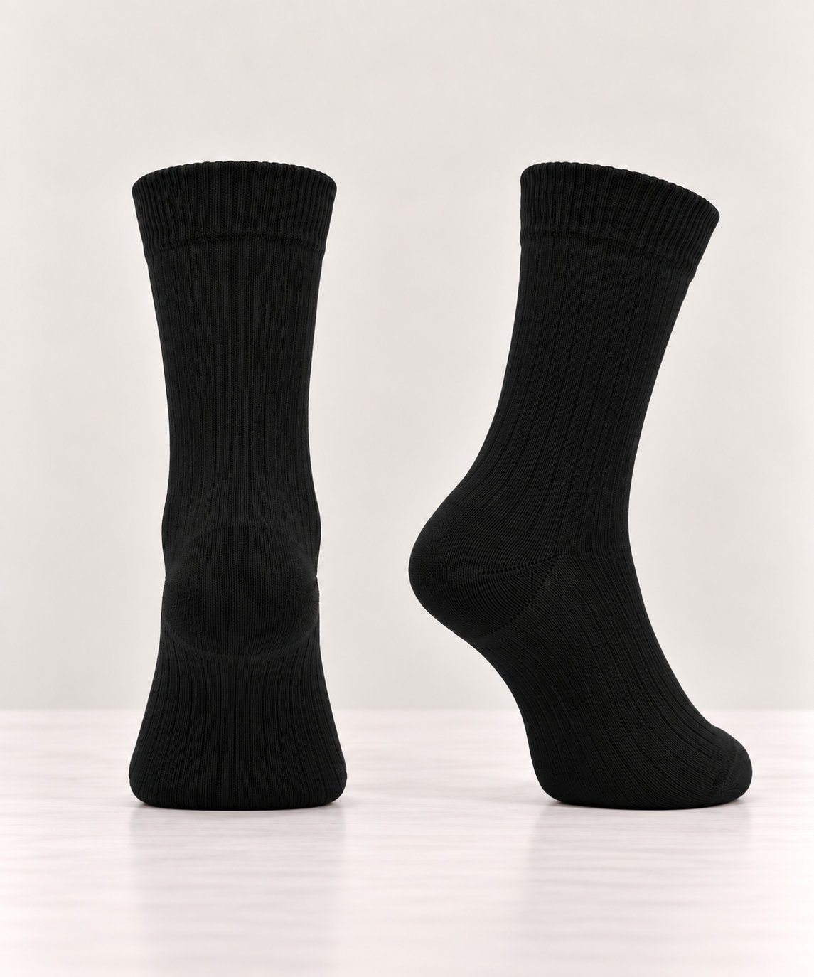 Ribbed Cotton Socks with Statement Print