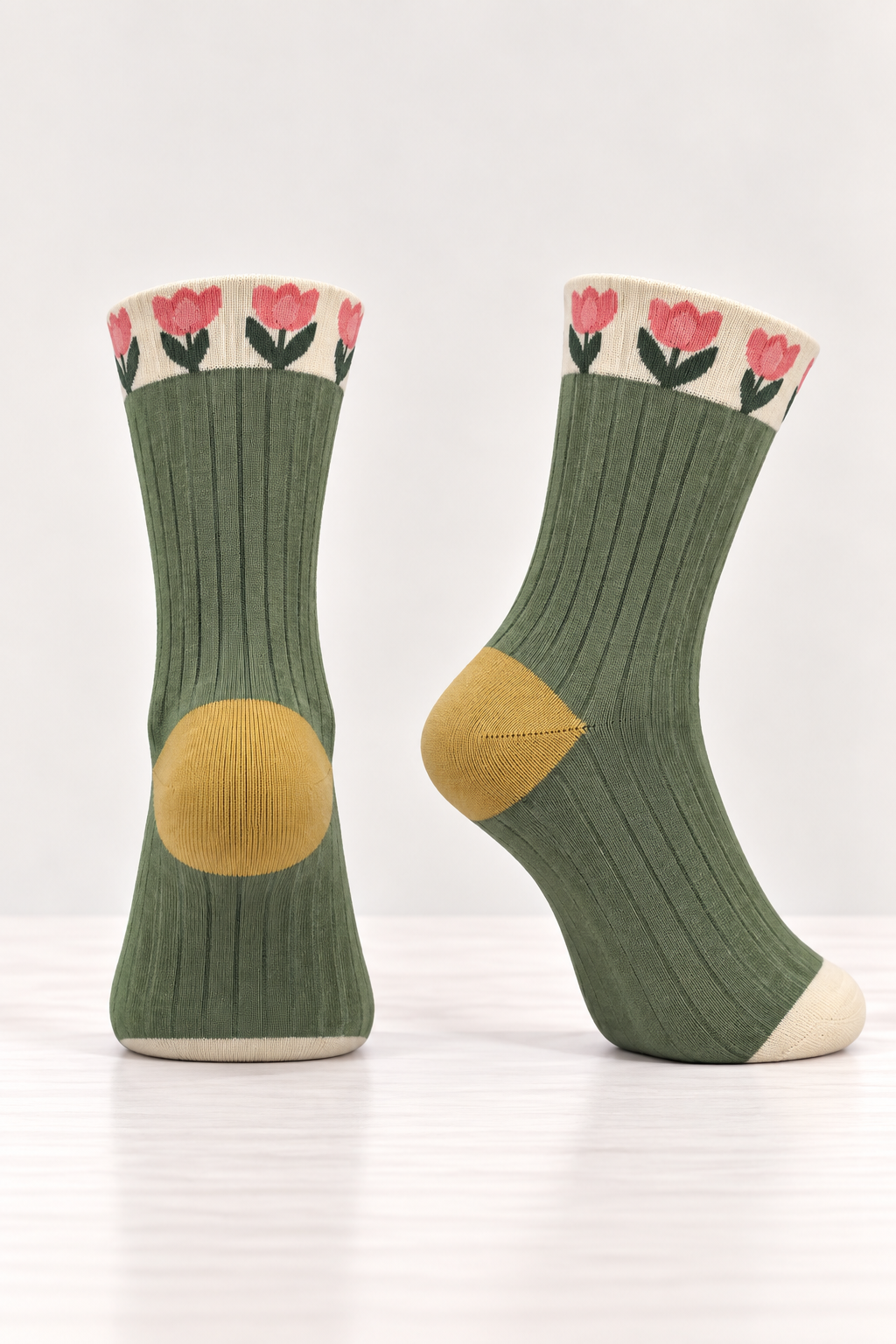 Kids’ Cotton Socks with Tulip Design
