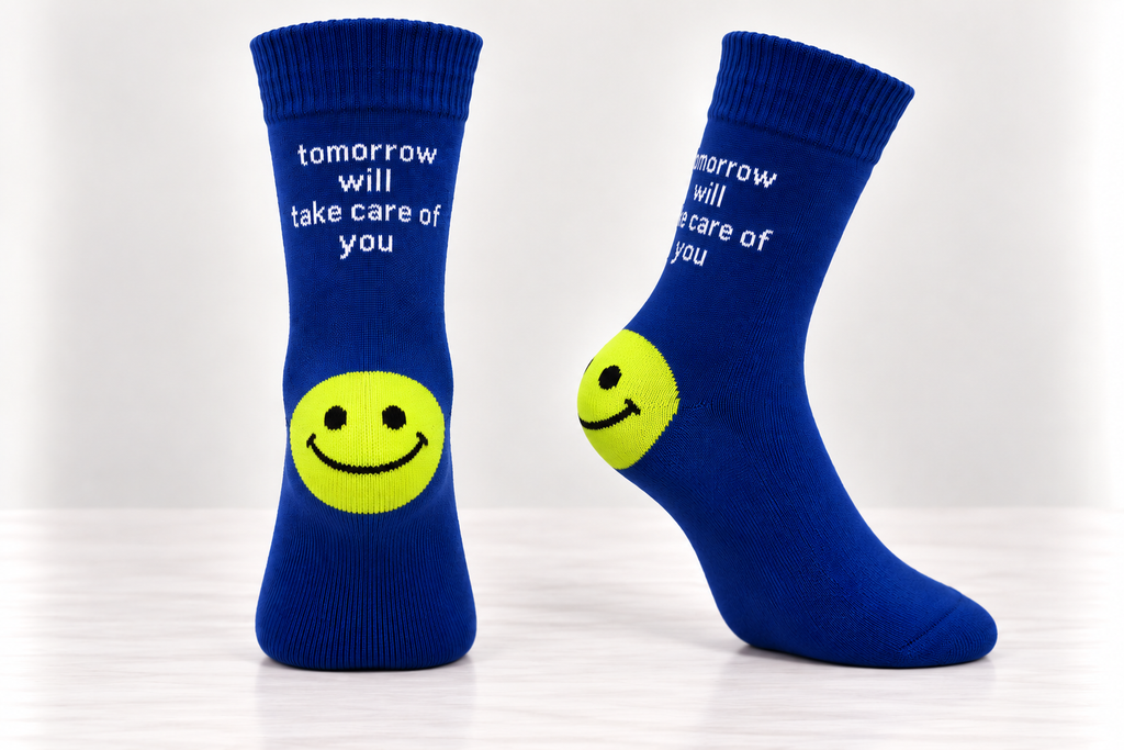 Women's Cotton Socks with Smiley Design