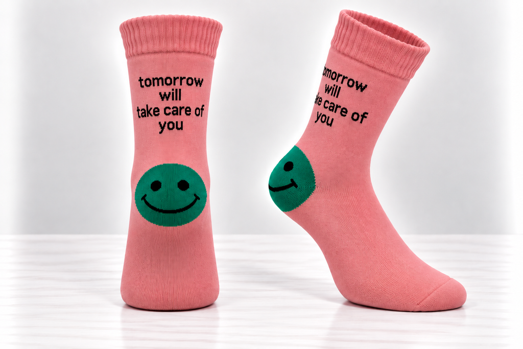 Women's Cotton Socks with Smiley Design