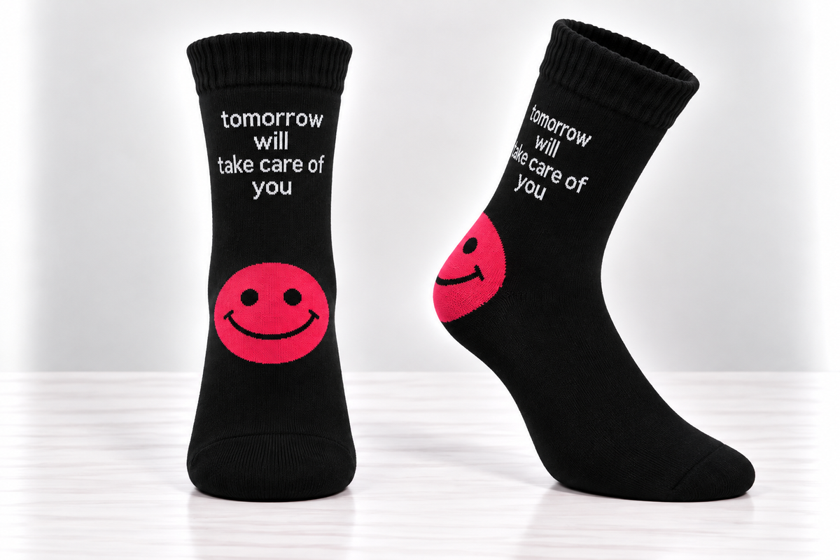 Women's Cotton Socks with Smiley Design