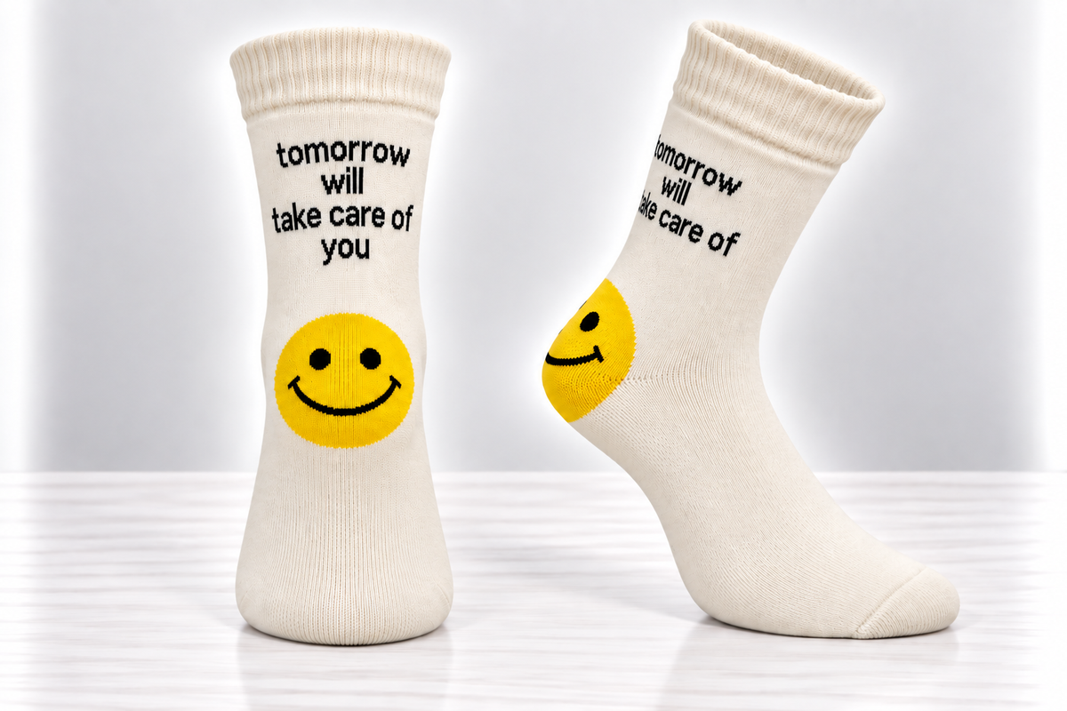 Women's Cotton Socks with Smiley Design