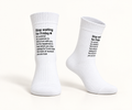 Women's White Ribbed Cotton Socks
