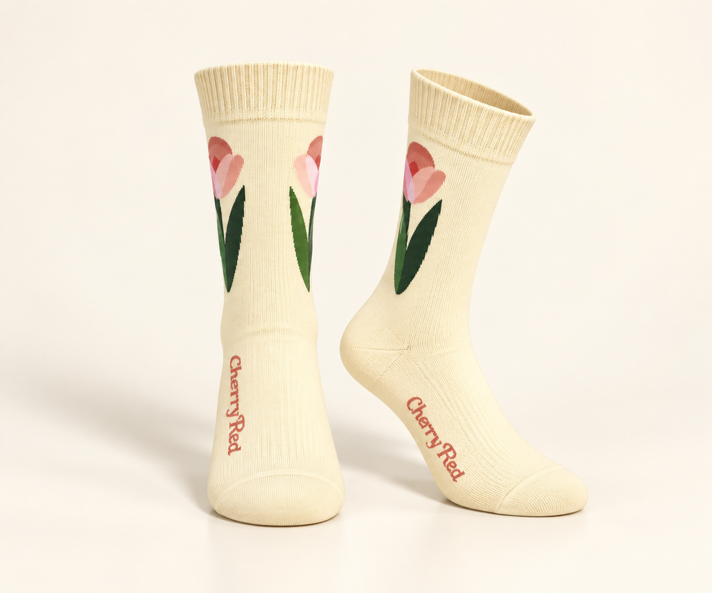 Kids’ Floral Cotton Socks