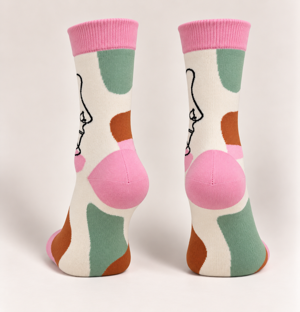 Women's and kids Color Block Cotton Socks