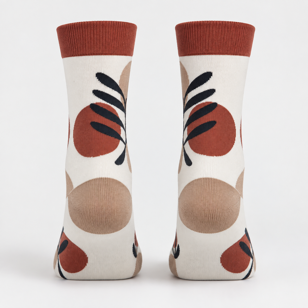 Women's Abstract Print Cotton Socks
