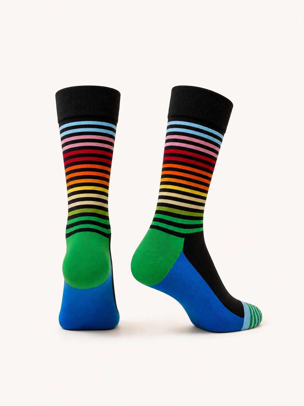 Rainbow Stripe Crew Socks