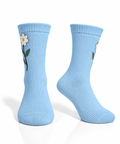 Women’s Blue Floral Cotton Socks