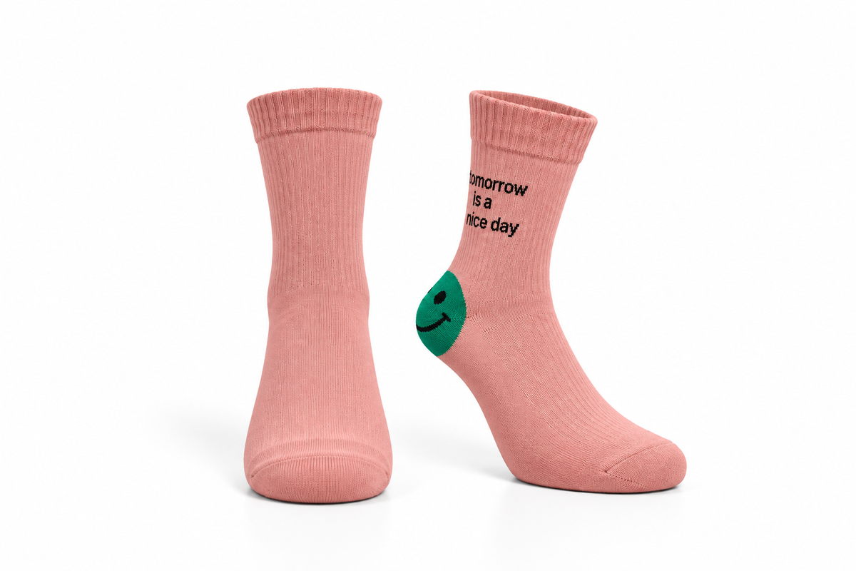 Women's Cotton Socks with Smiley Design