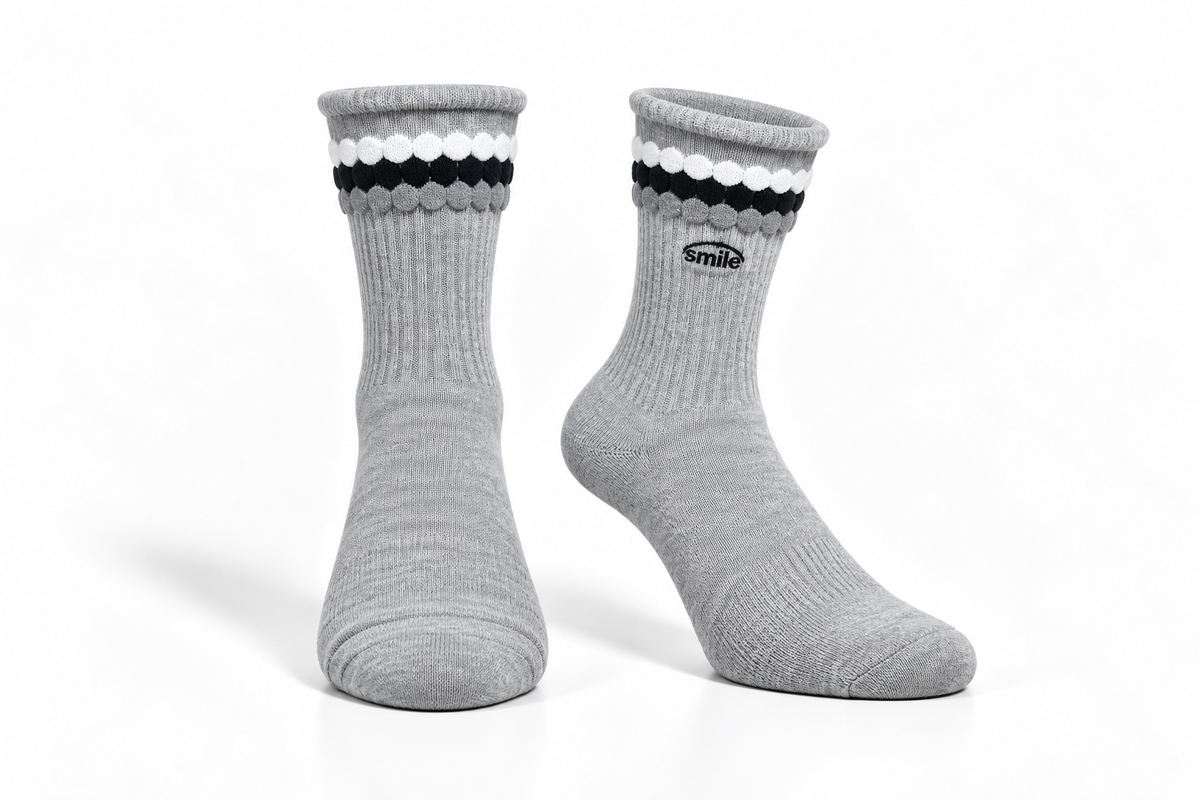 Thin Cotton Socks with Decorative Trim