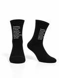 Ribbed Cotton Socks with Statement Print