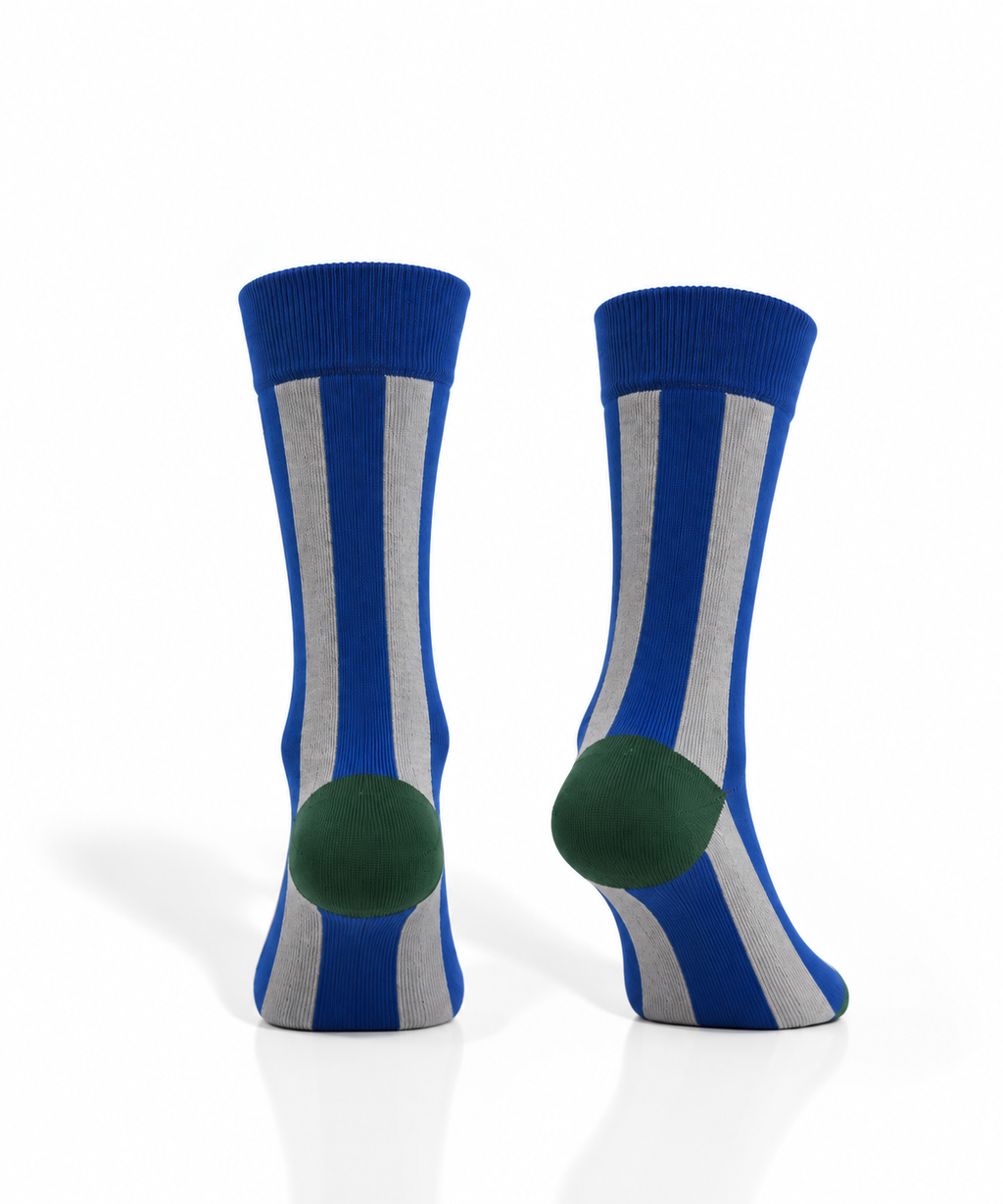 Purple & Blue Striped Cotton Socks